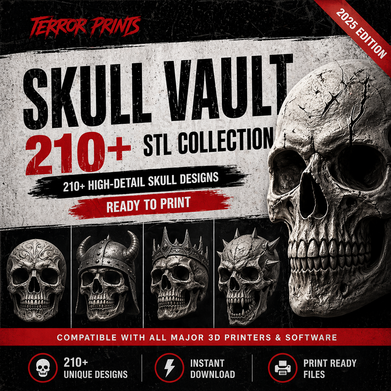 Skull Vault – 210+ STL Collection