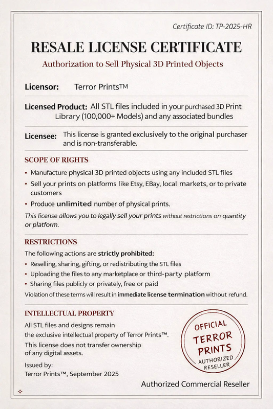 Commercial License - Terror Prints