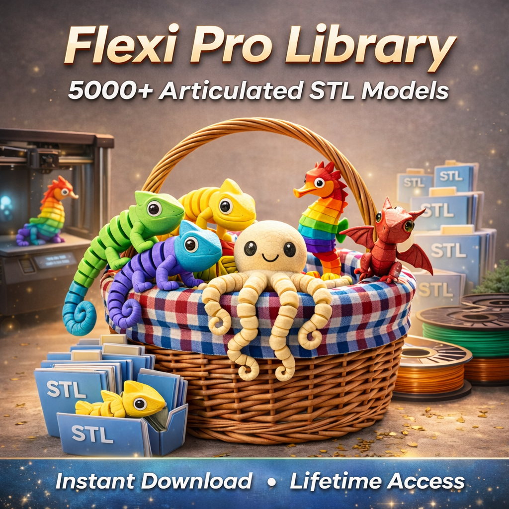 Flexi Pro Library – 5000+ Articulated STL Models