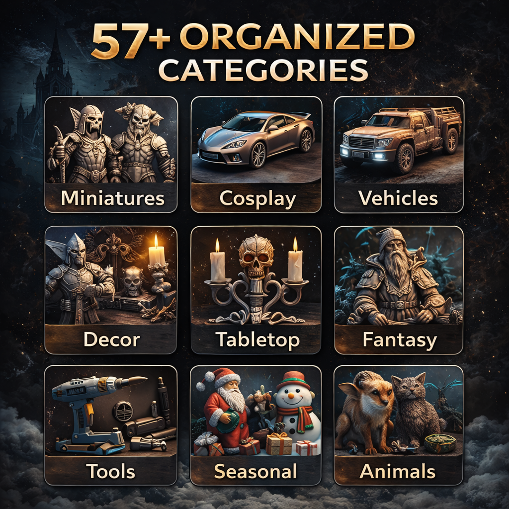 The Ultimate 3D Print Library – 100,000+ Ready-to-Print Models