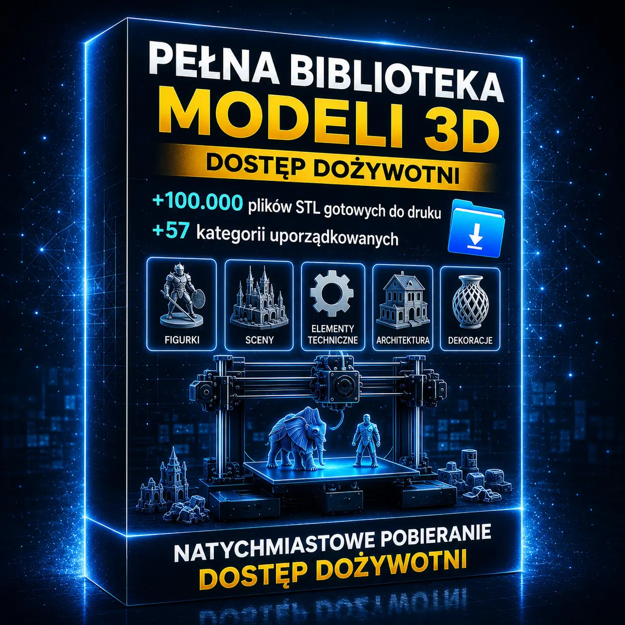 Najlepsza biblioteka 3D – ponad 100 000 modeli gotowych do druku.