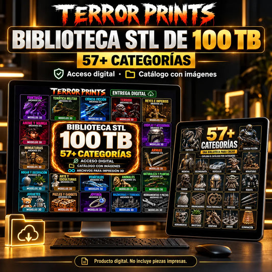 Biblioteca STL de 100 TB — Modelos 3D en 57+ categorías